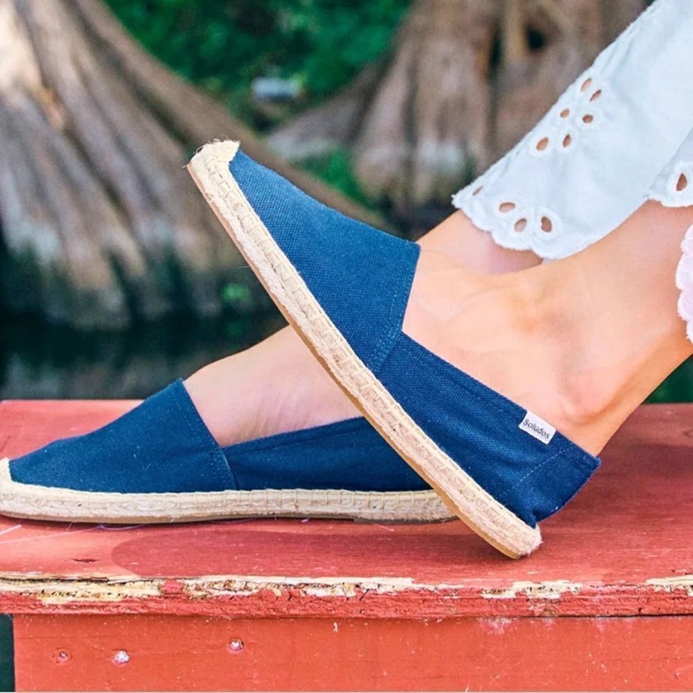 Blue Canvas Espadrilles Size 7 Women’s BRAND NEW - FThe Fali SOLUDOS